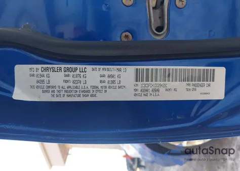 2013 Dodge Dart Limited z USA, uszkodzony, nr VIN 1C3CDFCH1DD294291